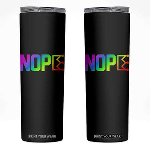 Nope No Kings Graphic Skinny Tumbler Humorous Political Gift
