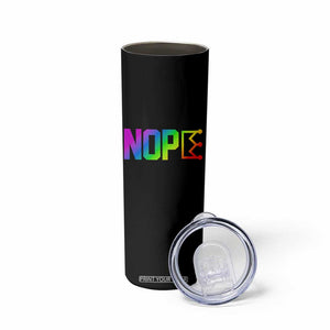 Nope No Kings Graphic Skinny Tumbler Humorous Political Gift