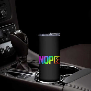 Nope No Kings Graphic Skinny Tumbler Humorous Political Gift