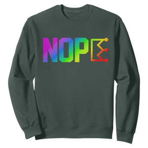 Nope No Kings Graphic Sweatshirt Humorous Political Gift