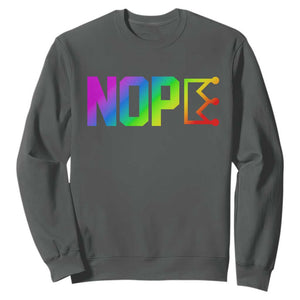 Nope No Kings Graphic Sweatshirt Humorous Political Gift