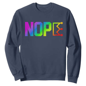 Nope No Kings Graphic Sweatshirt Humorous Political Gift
