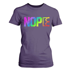 Nope No Kings Graphic T Shirt For Women Humorous Political Gift TS12 Purple Print Your Wear