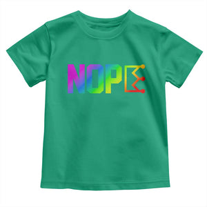 Nope No Kings Graphic Toddler T Shirt Humorous Political Gift