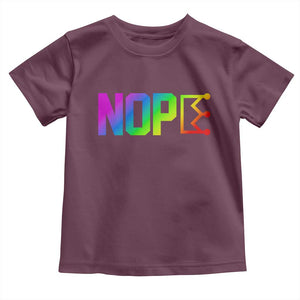 Nope No Kings Graphic Toddler T Shirt Humorous Political Gift