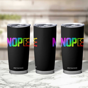 Nope No Kings Graphic Tumbler Cup Humorous Political Gift TS12 Print Your Wear