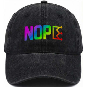 Nope No Kings Graphic Washed Cotton Baseball Cap Humorous Political Gift