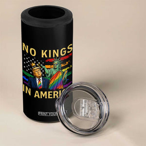 No Kings In America Statue Of Liberty Pride 4 in 1 Can Cooler Tumbler Humorous Political Gift TS12 Print Your Wear