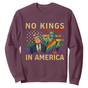 No Kings In America Statue Of Liberty Pride Sweatshirt Humorous Political Gift
