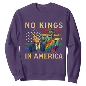 No Kings In America Statue Of Liberty Pride Sweatshirt Humorous Political Gift