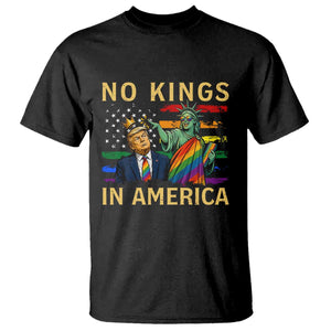 No Kings In America Statue Of Liberty Pride T Shirt Humorous Political Gift TS12 Black Print Your Wear