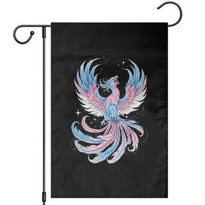 Transgender Phoenix Reborn Garden Flag Trans Pride Flag Bird TS12 Black Print Your Wear