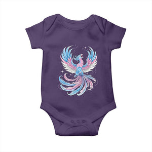 Transgender Phoenix Reborn Baby Onesie Trans Pride Flag Bird TS12 Purple Print Your Wear