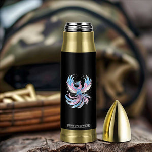 Transgender Phoenix Reborn Bullet Tumbler Trans Pride Flag Bird