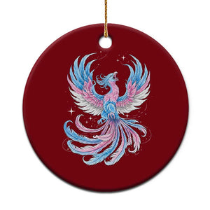 Transgender Phoenix Reborn Ceramic Ornament Trans Pride Flag Bird TS12 1pc Red Print Your Wear
