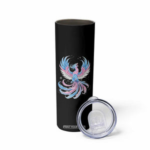 Transgender Phoenix Reborn Skinny Tumbler Trans Pride Flag Bird