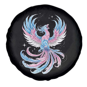 Transgender Phoenix Reborn Spare Tire Cover Trans Pride Flag Bird