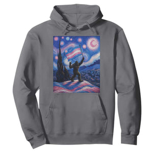 Bigfoot Starry Night Trans Rights Hoodie Sasquatch LGBTQ Pride