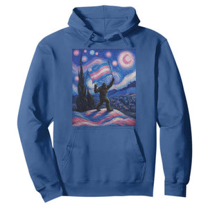 Bigfoot Starry Night Trans Rights Hoodie Sasquatch LGBTQ Pride