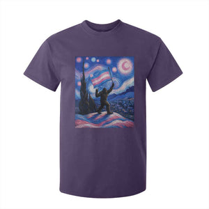 Bigfoot Starry Night Trans Rights T Shirt For Kid Sasquatch LGBTQ Pride TS12 Purple Print Your Wear