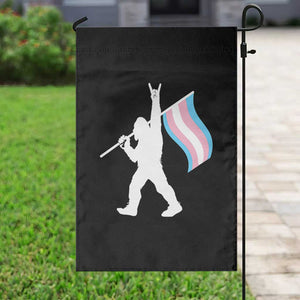 Bigfoot Rock On Trans Pride Flag Garden Flag Sasquatch LGBTQ Ally TS12 Print Your Wear