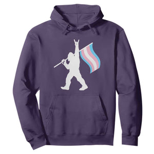 Bigfoot Rock On Trans Pride Flag Hoodie Sasquatch LGBTQ Ally TS12 Purple Print Your Wear