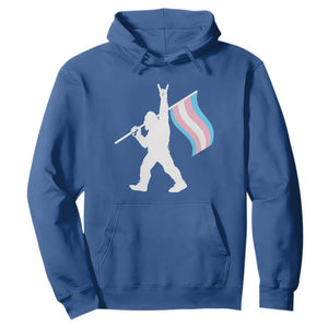 Bigfoot Rock On Trans Pride Flag Hoodie Sasquatch LGBTQ Ally TS12 Royal Blue Print Your Wear