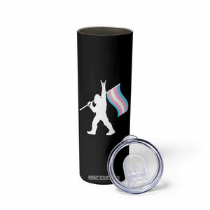 Bigfoot Rock On Trans Pride Flag Skinny Tumbler Sasquatch LGBTQ Ally TS12 Print Your Wear