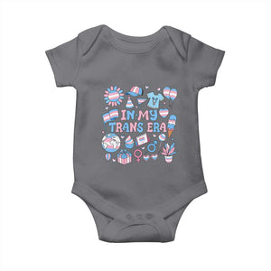 Transgender Pride In My Trans Era Baby Onesie Proud Ally Support Graphic TS12 Charcoal Print Your Wear