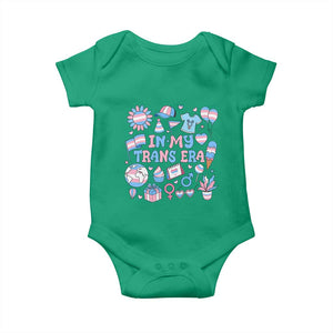 Transgender Pride In My Trans Era Baby Onesie Proud Ally Support Graphic TS12 Irish Green Print Your Wear