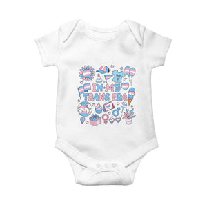 Transgender Pride In My Trans Era Baby Onesie Proud Ally Support Graphic TS12 White Print Your Wear