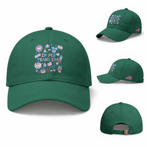 Transgender Pride In My Trans Era Baseball Cap Proud Ally Support Graphic TS12 Baseball Cap Universal Fit Irish Green Print Your Wear