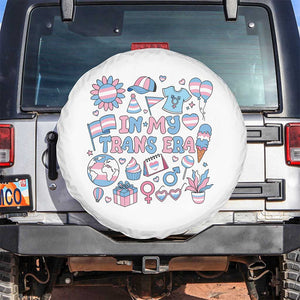Transgender Pride In My Trans Era Spare Tire Cover Proud Ally Support Graphic TS12 No hole White Print Your Wear