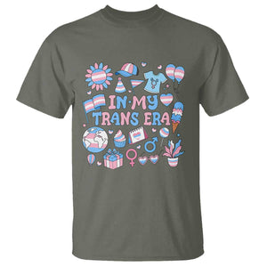 Transgender Pride In My Trans Era T Shirt Proud Ally Support Graphic TS12 Military Green Print Your Wear