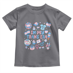 Transgender Pride In My Trans Era Toddler T Shirt Proud Ally Support Graphic TS12 Charcoal Print Your Wear