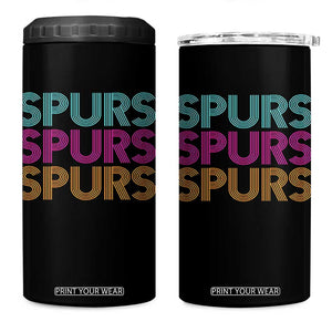 Retro Spurs Name 4 in 1 Can Cooler Tumbler Vintage Sports Fan Gift
