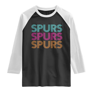 Retro Spurs Name Raglan Shirt Vintage Sports Fan Gift