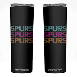 Retro Spurs Name Skinny Tumbler Vintage Sports Fan Gift