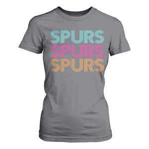 Retro Spurs Name T Shirt For Women Vintage Sports Fan Gift TS12 Charcoal Print Your Wear