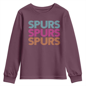 Retro Spurs Name Youth Sweatshirt Vintage Sports Fan Gift