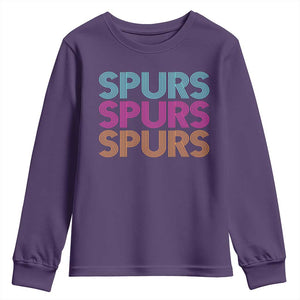 Retro Spurs Name Youth Sweatshirt Vintage Sports Fan Gift