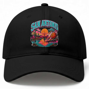 Game Day San Antonio Pride Baseball Cap Retro Western Pink Neon