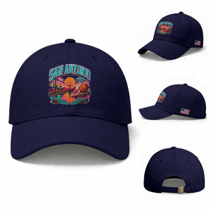 Game Day San Antonio Pride Baseball Cap Retro Western Pink Neon