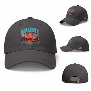 Game Day San Antonio Pride Baseball Cap Retro Western Pink Neon