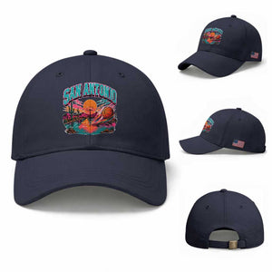 Game Day San Antonio Pride Baseball Cap Retro Western Pink Neon