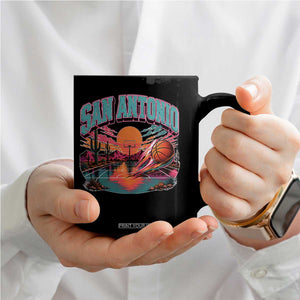 Game Day San Antonio Pride Coffee Mug Retro Western Pink Neon