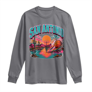 Game Day San Antonio Pride Long Sleeve Shirt Retro Western Pink Neon