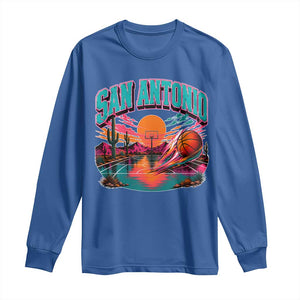 Game Day San Antonio Pride Long Sleeve Shirt Retro Western Pink Neon