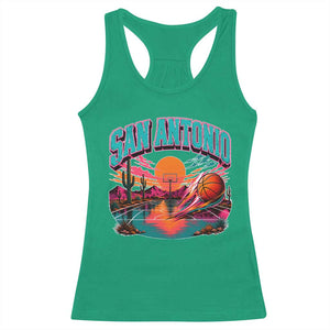 Game Day San Antonio Pride Racerback Tank Top Retro Western Pink Neon TS12 Irish Green Print Your Wear