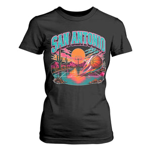 Game Day San Antonio Pride T Shirt For Women Retro Western Pink Neon